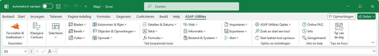 Excel with ASAP Utilities